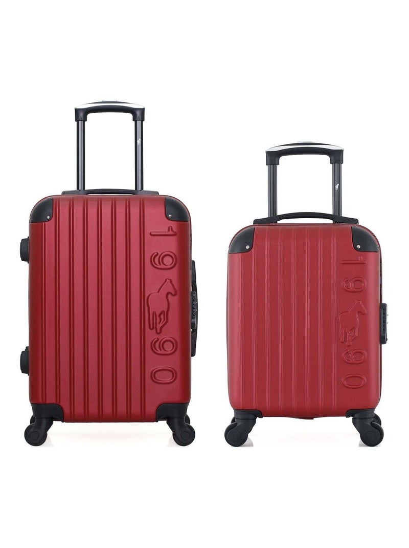 GENTLEMAN FARMER - LOT DE 2 - Valises cabine et cabine XXS PORTER Bordeaux - Kiabi