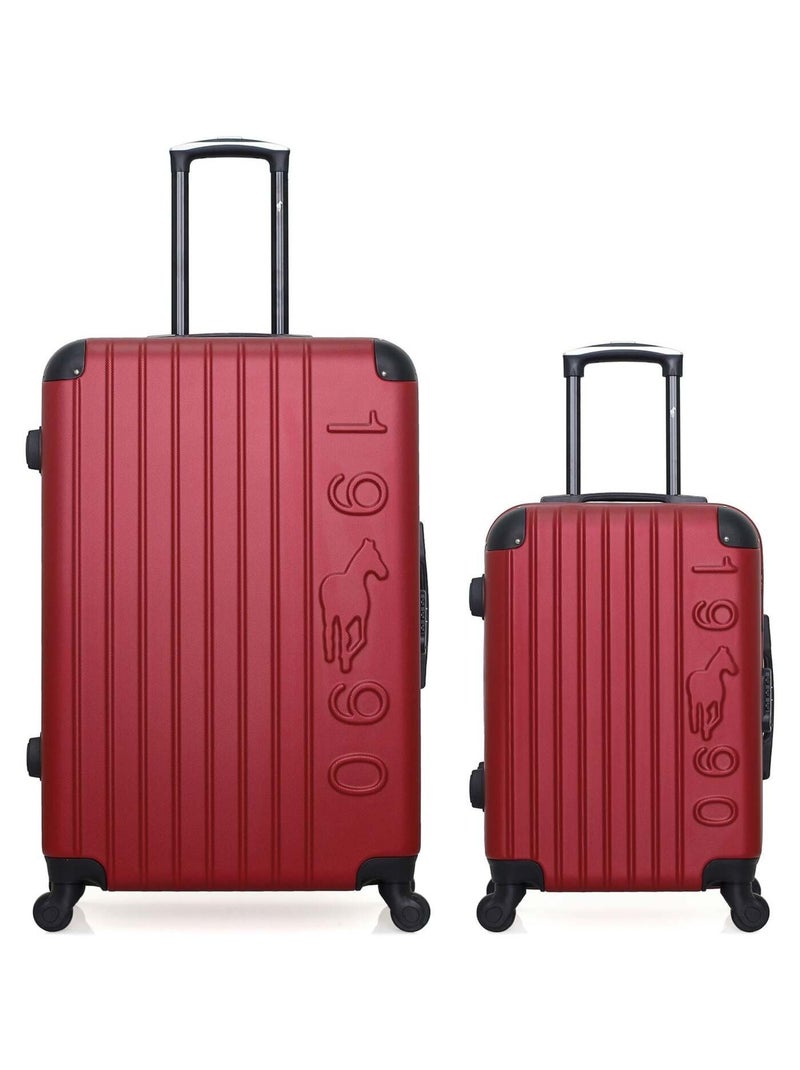 GENTLEMAN FARMER - LOT DE 2 - Valises grand format et cabine PORTER Bordeaux - Kiabi