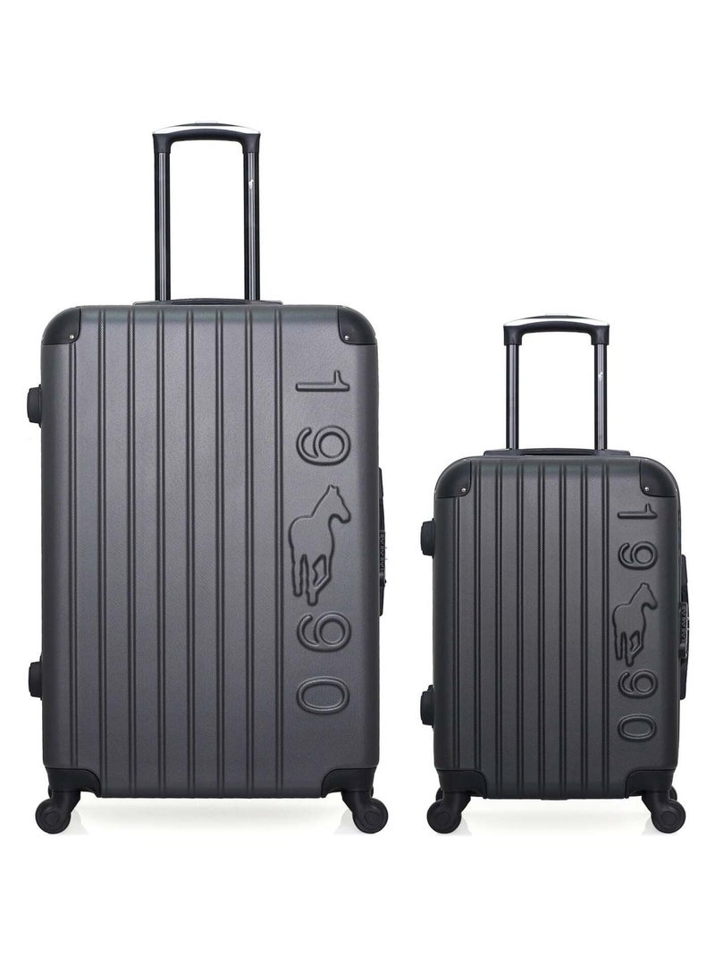 GENTLEMAN FARMER - LOT DE 2 - Valises grand format et cabine PORTER Gris foncé - Kiabi