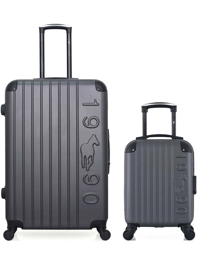 GENTLEMAN FARMER - LOT DE 2 - Valises grand format et cabine XXS PORTER Gris foncé - Kiabi