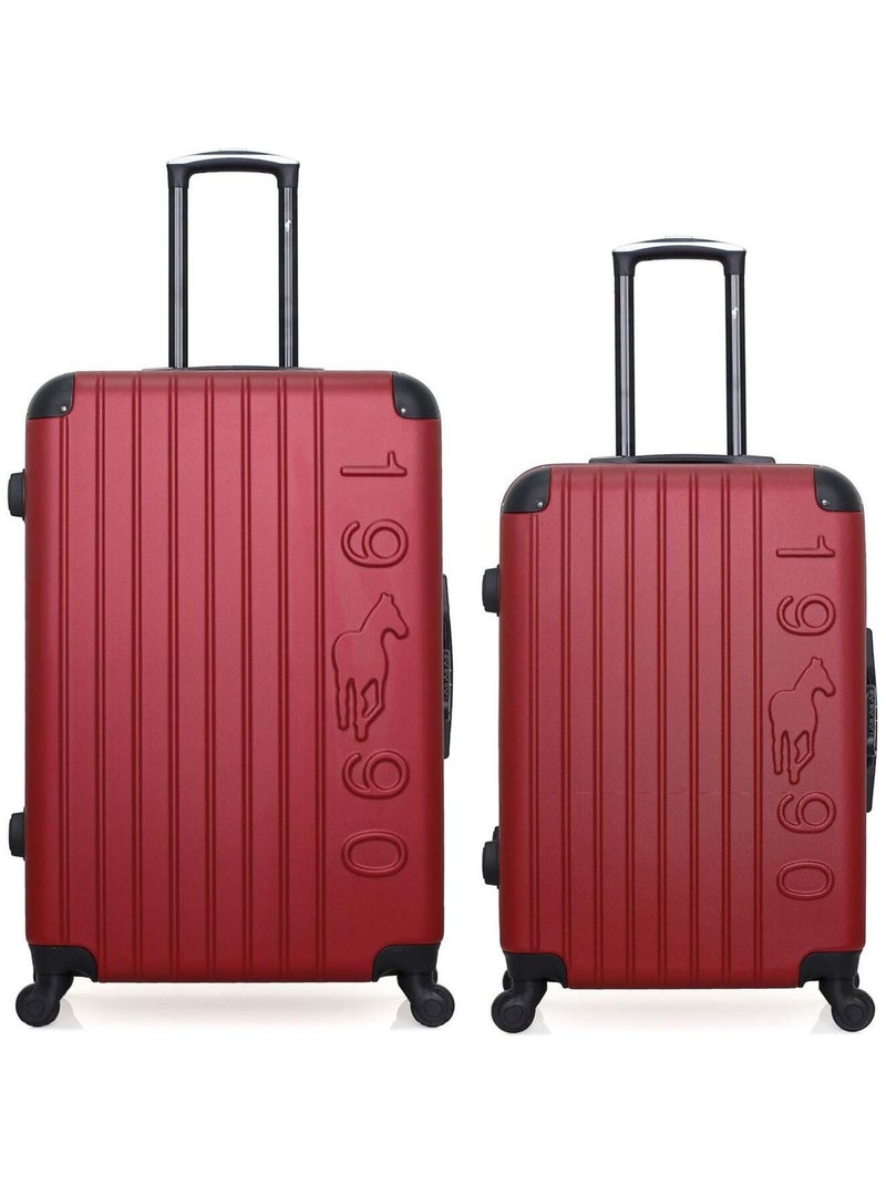 GENTLEMAN FARMER - LOT DE 2 - Valises grand format et weekend PORTER Bordeaux - Kiabi