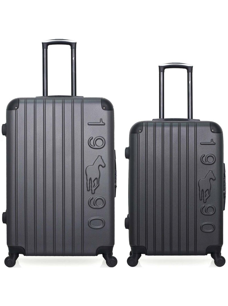 GENTLEMAN FARMER - LOT DE 2 - Valises grand format et weekend PORTER Gris foncé - Kiabi