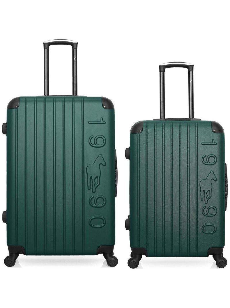 GENTLEMAN FARMER - LOT DE 2 - Valises grand format et weekend PORTER Vert foncé - Kiabi