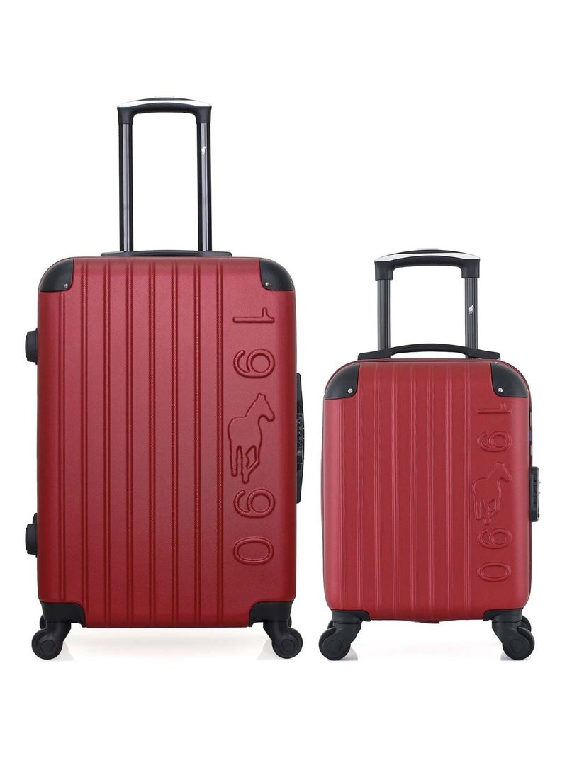 GENTLEMAN FARMER - LOT DE 2 - Valises weekend et cabine XXS PORTER Bordeaux - Kiabi