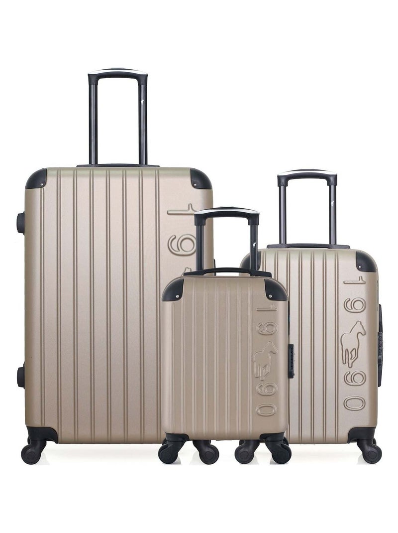 GENTLEMAN FARMER - LOT DE 3 - Valises grand format, cabine et cabine XXS PORTER Beige - Kiabi