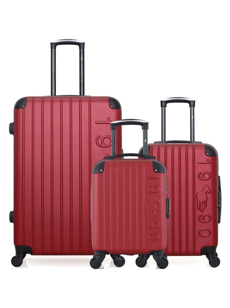 GENTLEMAN FARMER - LOT DE 3 - Valises grand format, cabine et cabine XXS PORTER Bordeaux - Kiabi
