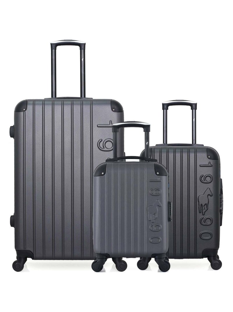 GENTLEMAN FARMER - LOT DE 3 - Valises grand format, cabine et cabine XXS PORTER Gris foncé - Kiabi
