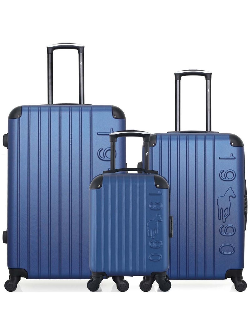 GENTLEMAN FARMER - LOT DE 3 - Valises grand format, weekend et cabine XXS PORTER Bleu marine - Kiabi