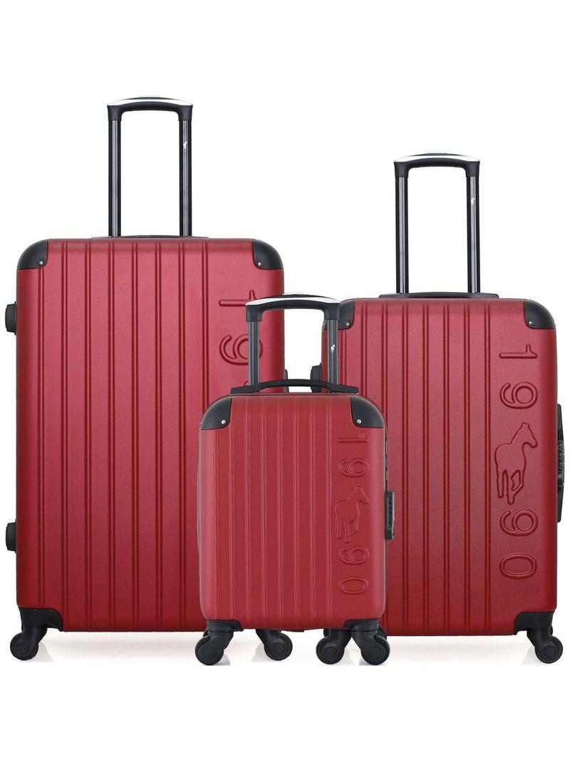 GENTLEMAN FARMER - LOT DE 3 - Valises grand format, weekend et cabine XXS PORTER Bordeaux - Kiabi
