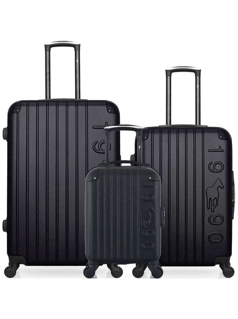 GENTLEMAN FARMER - LOT DE 3 - Valises grand format, weekend et cabine XXS PORTER Noir - Kiabi