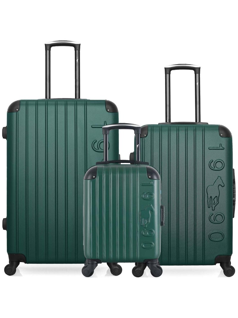 GENTLEMAN FARMER - LOT DE 3 - Valises grand format, weekend et cabine XXS PORTER Vert foncé - Kiabi