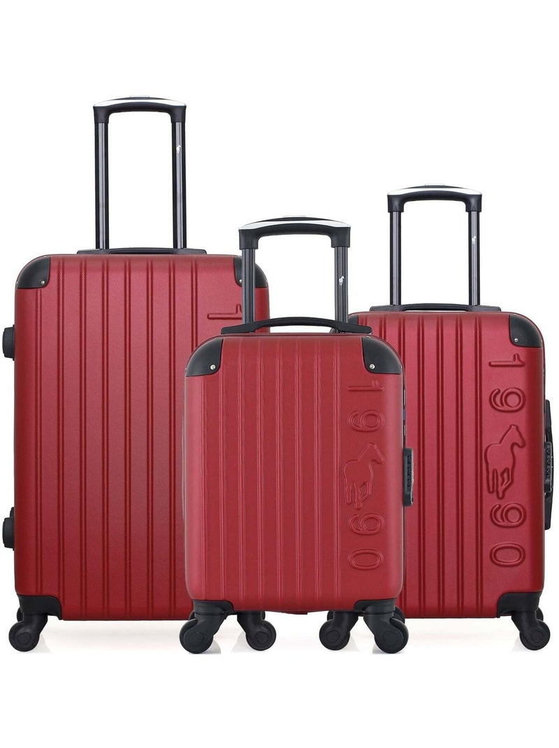 GENTLEMAN FARMER - LOT DE 3 - Valises weekend, cabine et cabine XXS PORTER Bordeaux - Kiabi