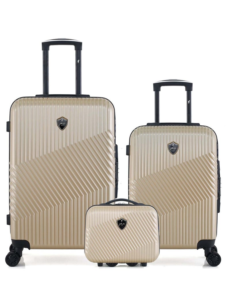 GENTLEMAN FARMER - Lot de 3 - Valises weekend, cabine et vanity PETER Beige - Kiabi