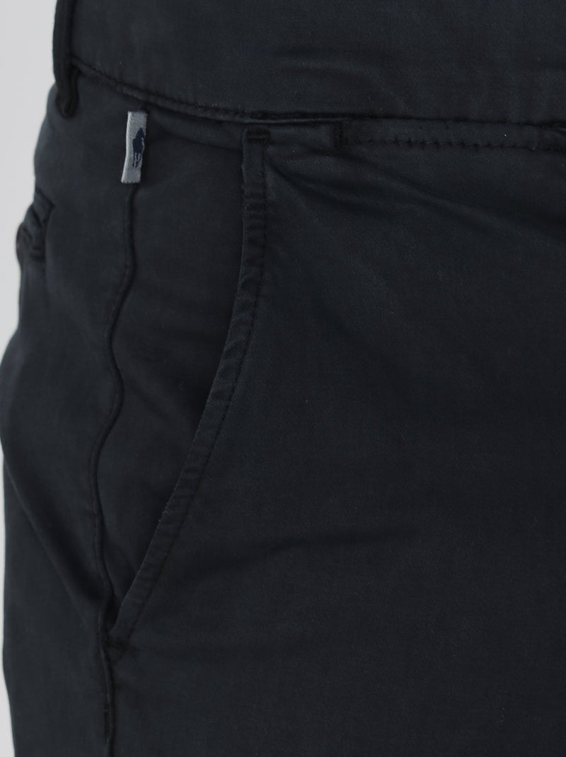 Gentleman Farmer - Pantalon chino coupe regular en coton POWEL Noir - Kiabi