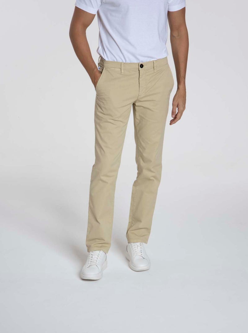 Gentleman Farmer - Pantalon coupe regular en coton organique PENNYLANE Beige sable - Kiabi