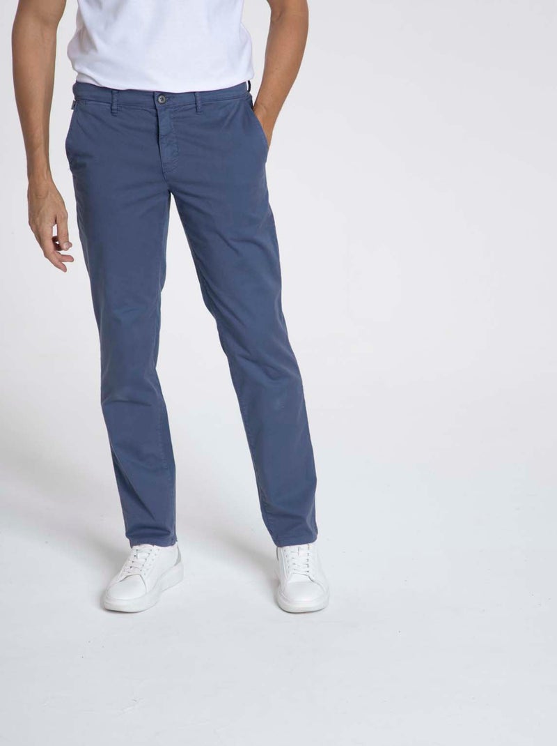 Gentleman Farmer - Pantalon coupe regular en coton organique PENNYLANE Indigo - Kiabi