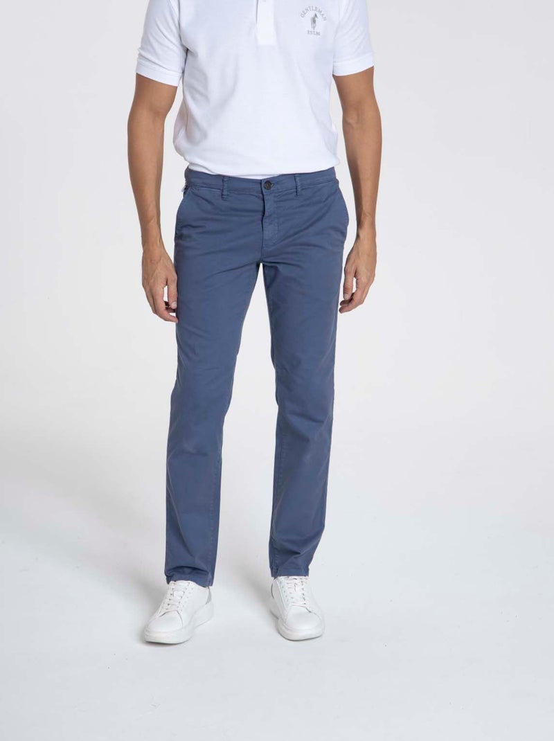 Gentleman Farmer - Pantalon coupe regular en coton organique PENNYLANE Indigo - Kiabi