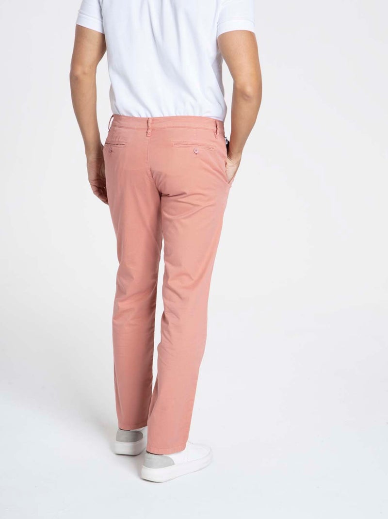 Gentleman Farmer - Pantalon coupe regular en coton organique PENNYLANE Rose - Kiabi