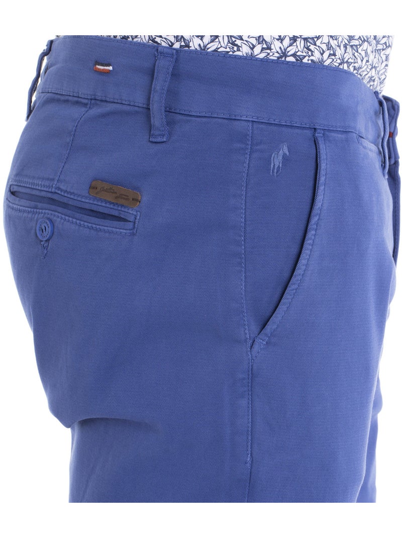 Gentleman Farmer - Pantalon coupe regular en coton PARLY Bleu - Kiabi
