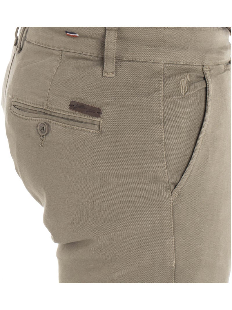 Gentleman Farmer - Pantalon coupe regular en coton PARLY Kaki - Kiabi