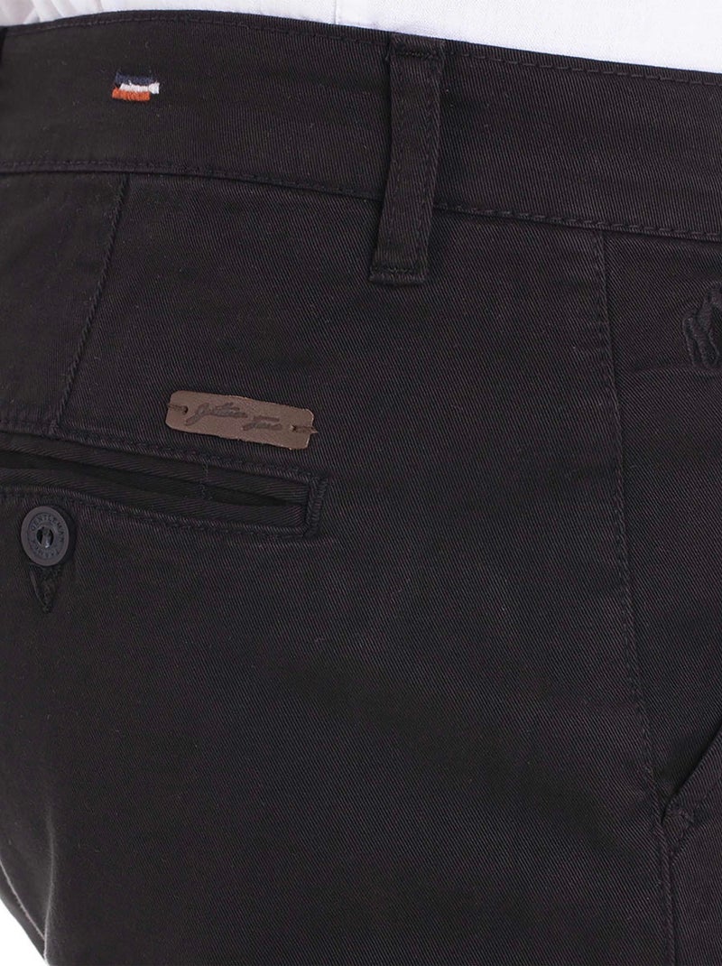 Gentleman Farmer - Pantalon coupe regular en coton PARLY Noir - Kiabi