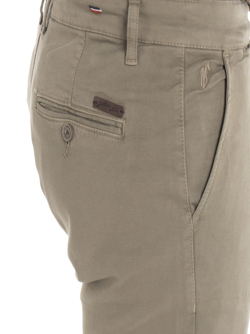 Gentleman Farmer - Pantalon coupe regular en coton PARLY Vert - Kiabi