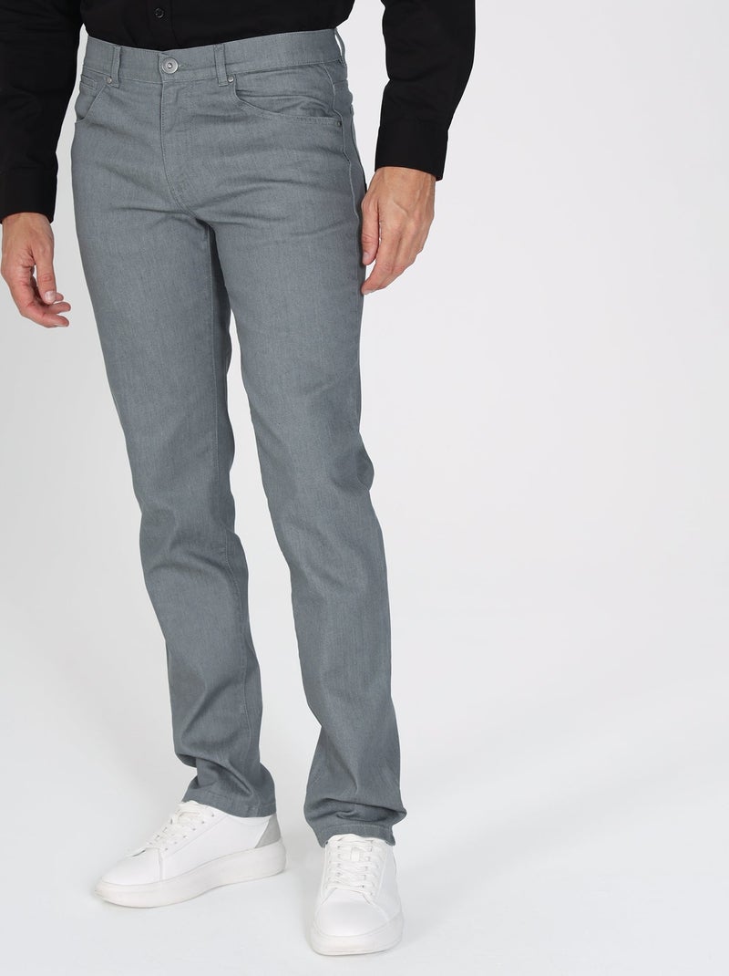 Gentleman Farmer - Pantalon coupe regular en coton PETRO Gris - Kiabi