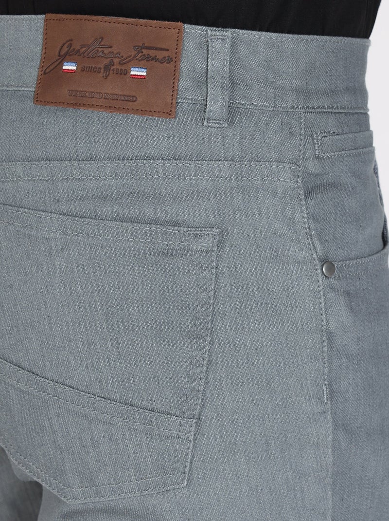 Gentleman Farmer - Pantalon coupe regular en coton PETRO Gris - Kiabi