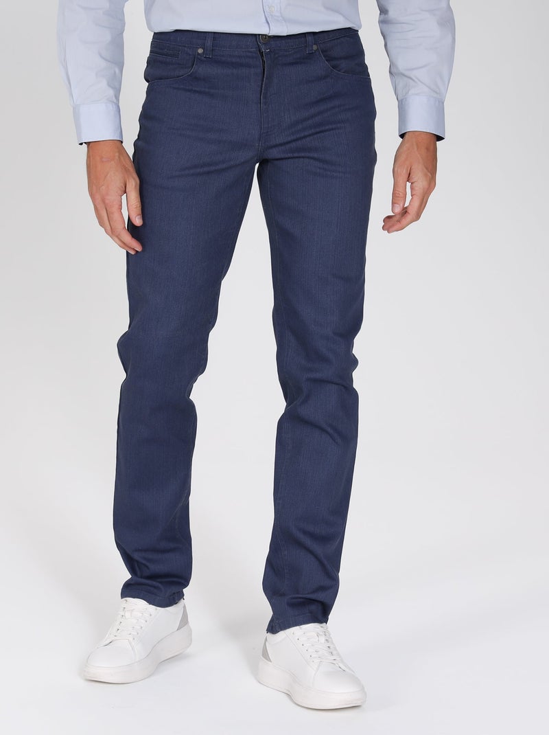 Gentleman Farmer - Pantalon coupe regular en coton PIERO Bleu marine - Kiabi