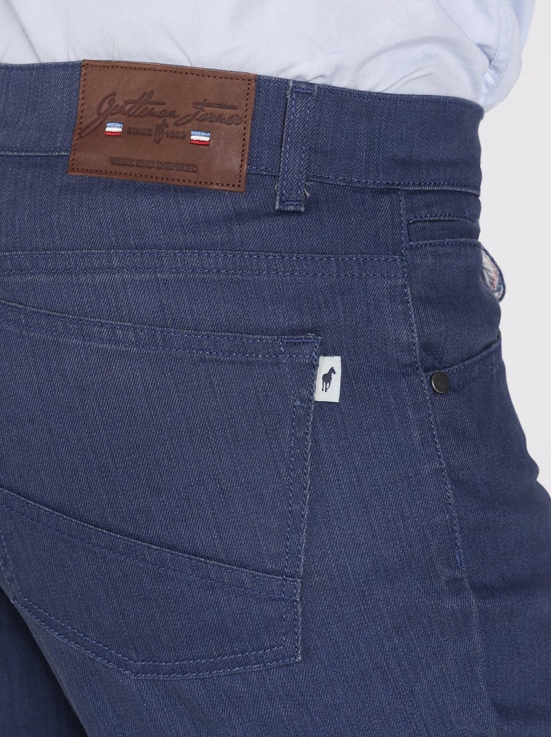 Gentleman Farmer - Pantalon coupe regular en coton PIERO Bleu marine - Kiabi