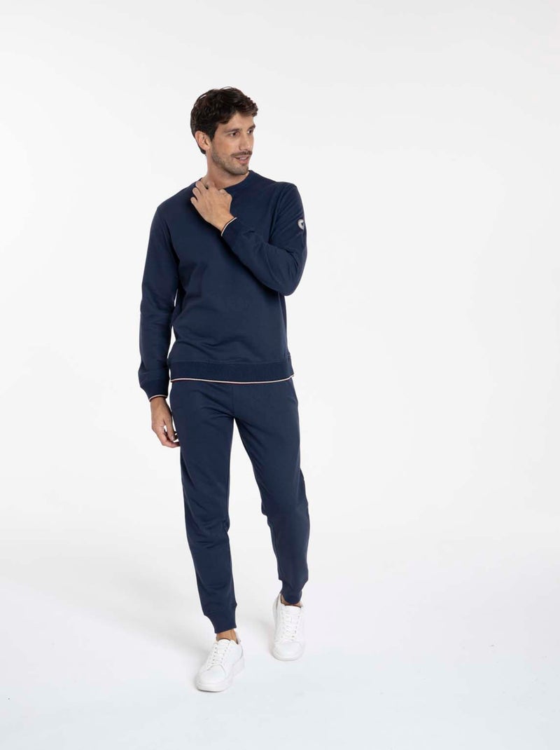 Gentleman Farmer - Pantalon coupe regular en coton SAUMUR Bleu marine - Kiabi