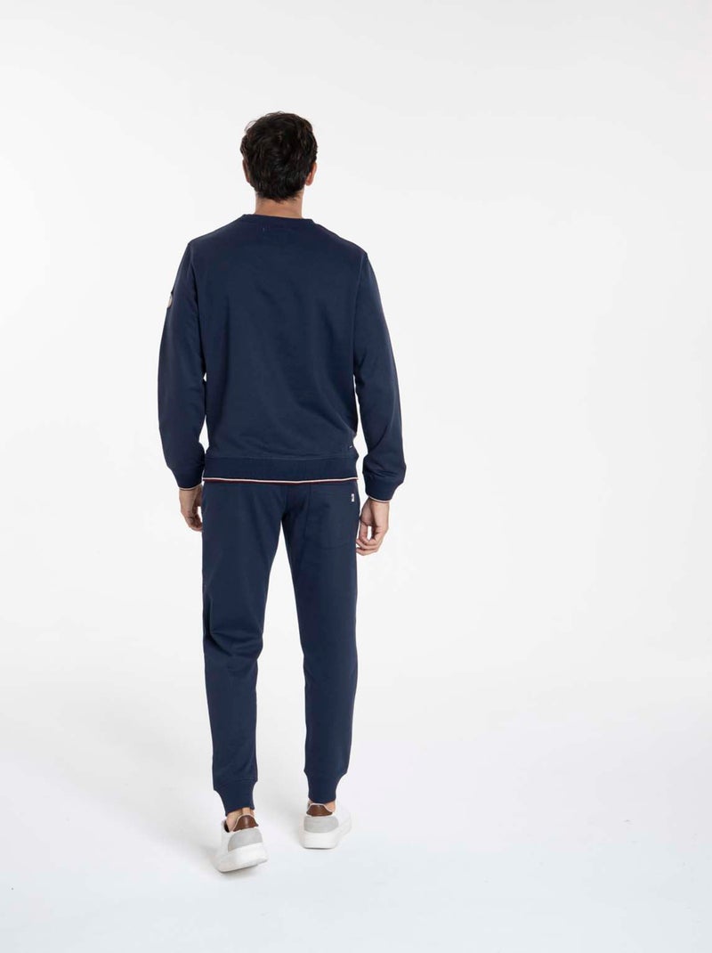 Gentleman Farmer - Pantalon coupe regular en coton SAUMUR Bleu marine - Kiabi