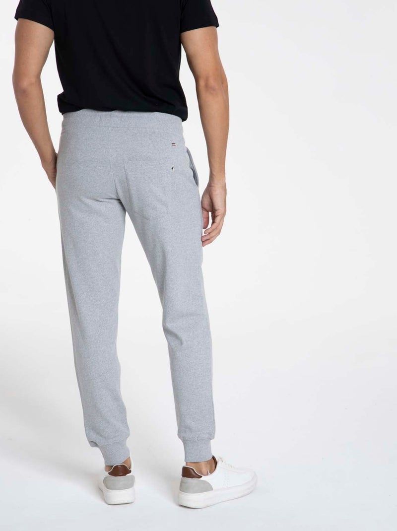 Gentleman Farmer - Pantalon coupe regular en coton SAUMUR Gris chiné - Kiabi