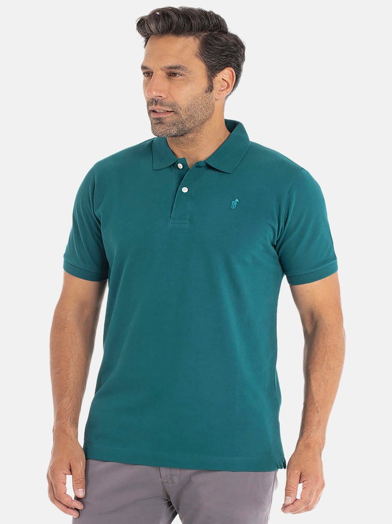 Gentleman Farmer - Polo manches courtes en coton OGIER Vert foncé - Kiabi