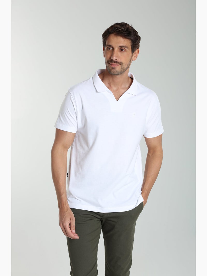 Gentleman Farmer - Polo manches courtes en coton PAT Blanc - Kiabi
