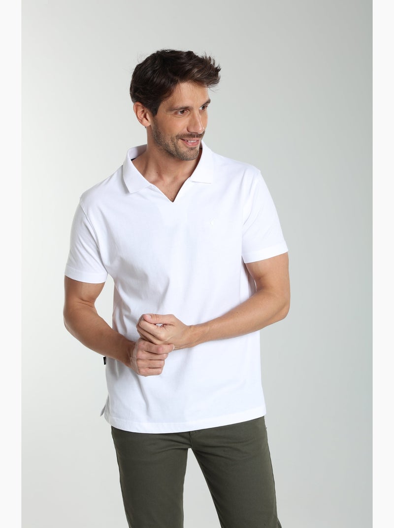 Gentleman Farmer - Polo manches courtes en coton PAT Blanc - Kiabi