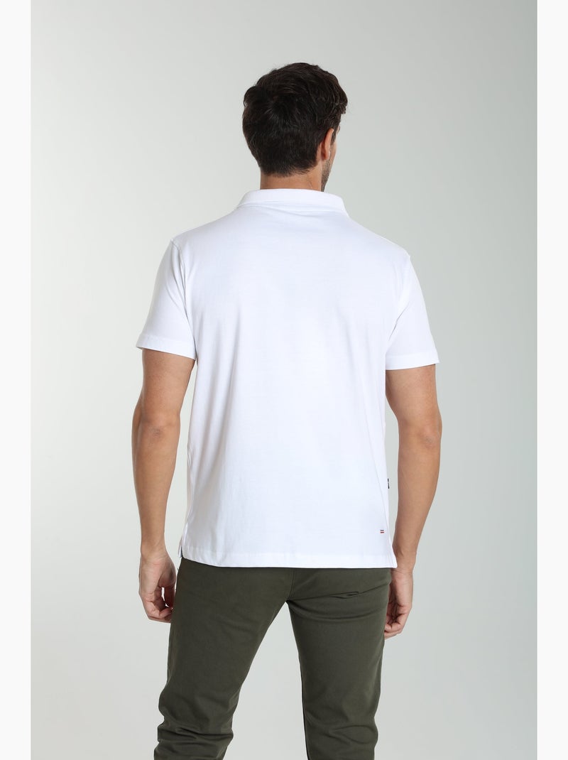 Gentleman Farmer - Polo manches courtes en coton PAT Blanc - Kiabi