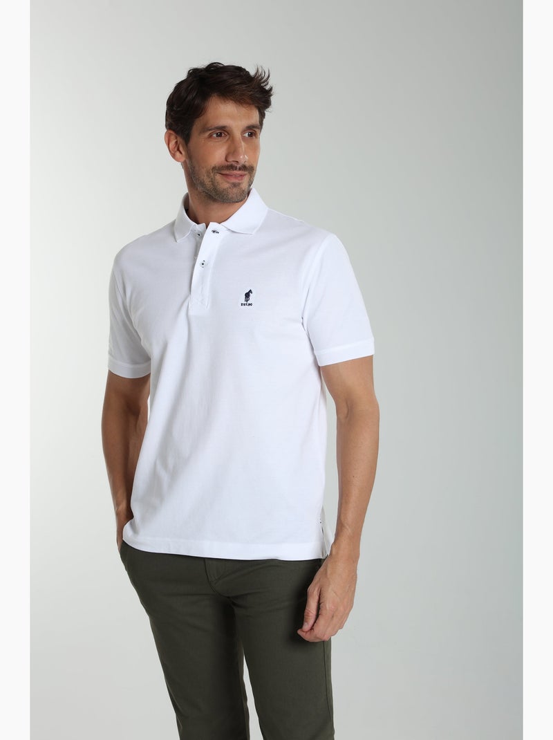 Gentleman Farmer - Polo manches courtes en coton PAUL Blanc - Kiabi