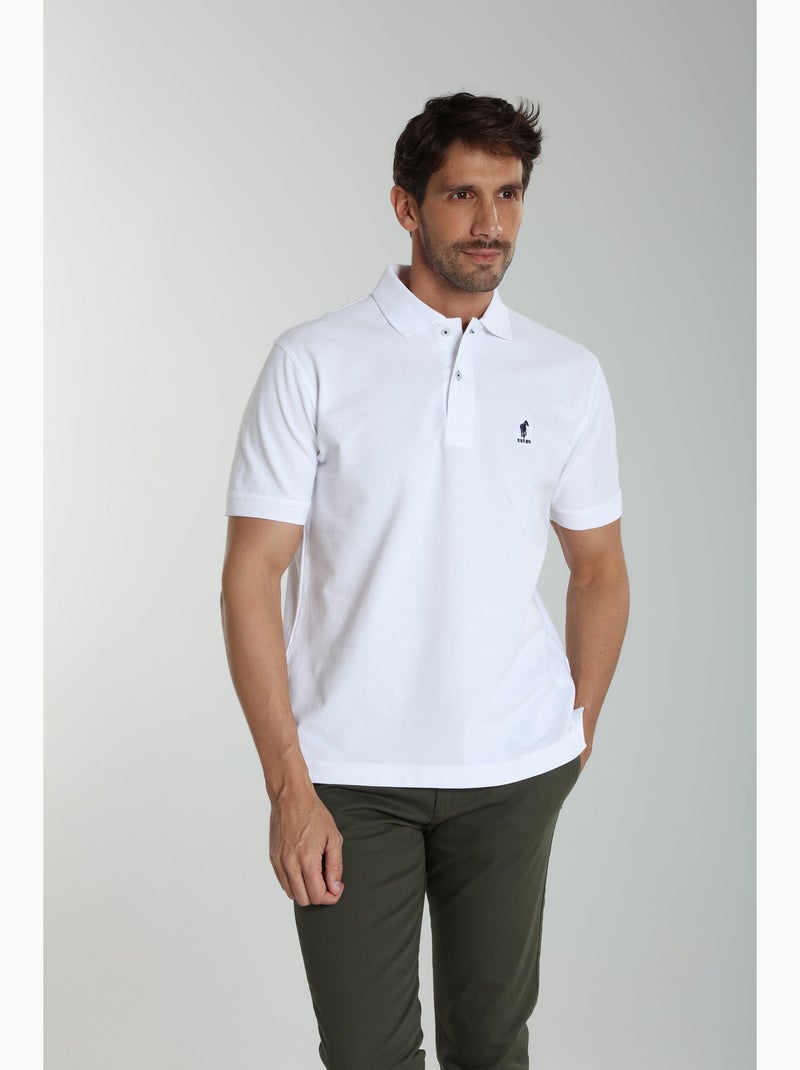 Gentleman Farmer - Polo manches courtes en coton PAUL Blanc - Kiabi
