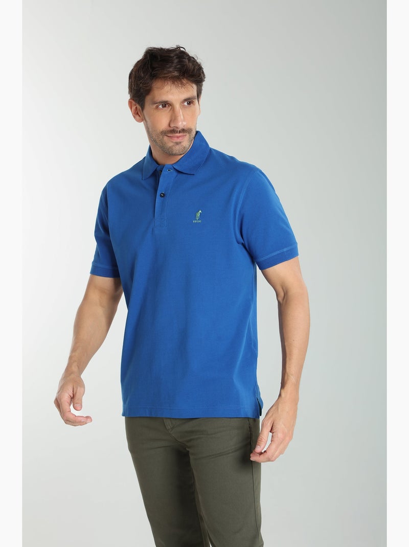 Gentleman Farmer - Polo manches courtes en coton PAUL Bleu - Kiabi