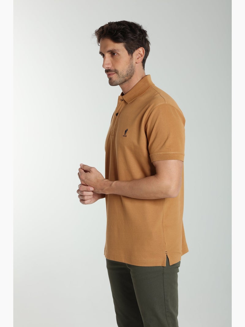 Gentleman Farmer - Polo manches courtes en coton PAUL Marron - Kiabi