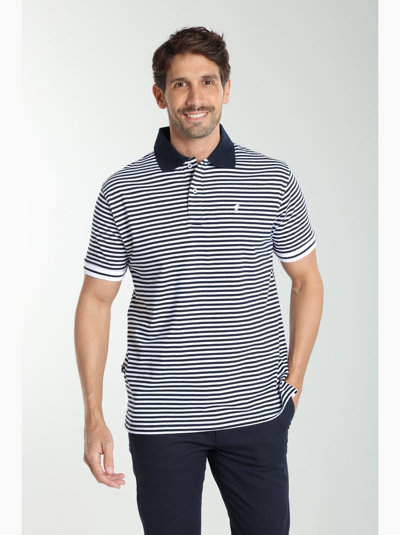 Gentleman Farmer - Polo manches courtes en coton PAWL Bleu marine - Kiabi