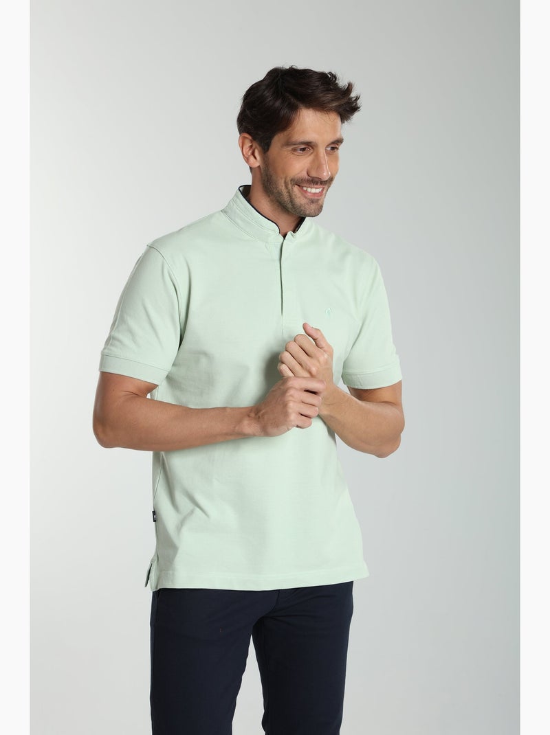 Gentleman Farmer - Polo manches courtes en coton PENH Bleu céladon - Kiabi