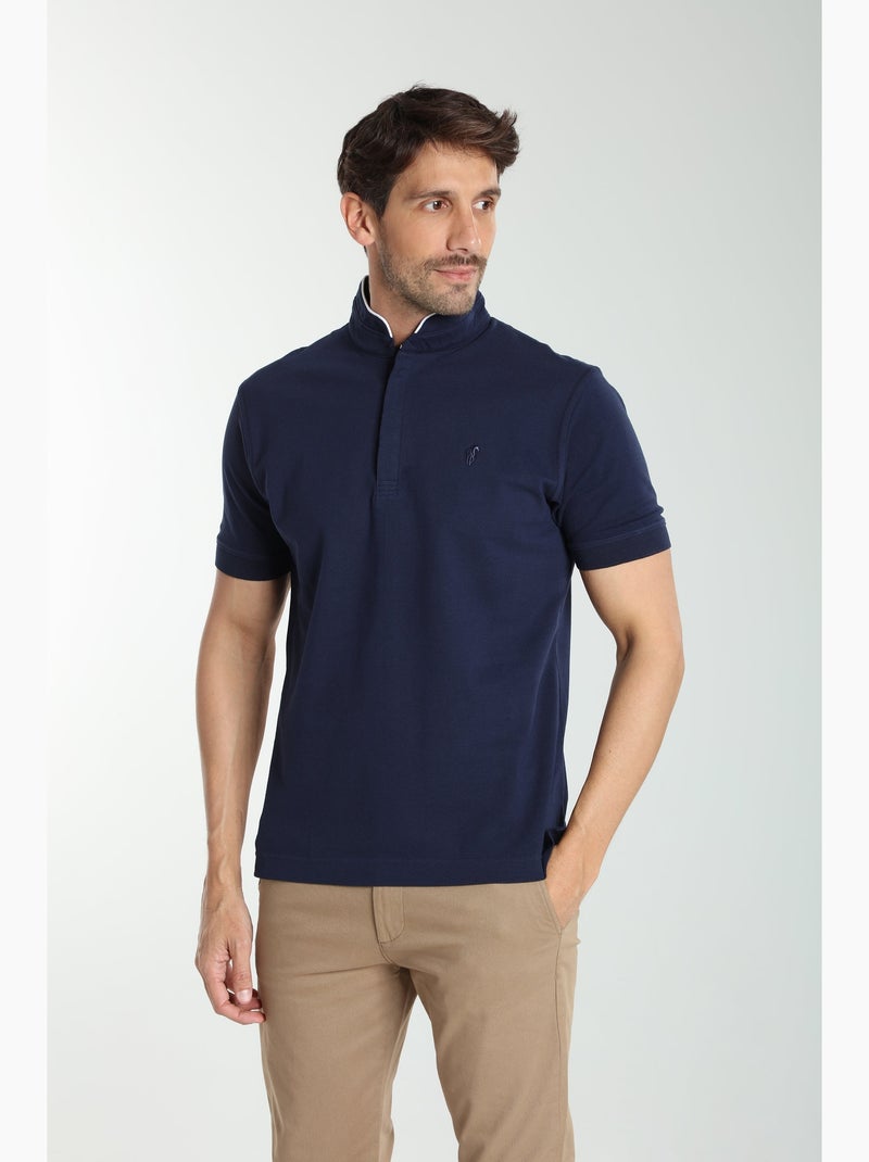 Gentleman Farmer - Polo manches courtes en coton PENH Bleu marine - Kiabi