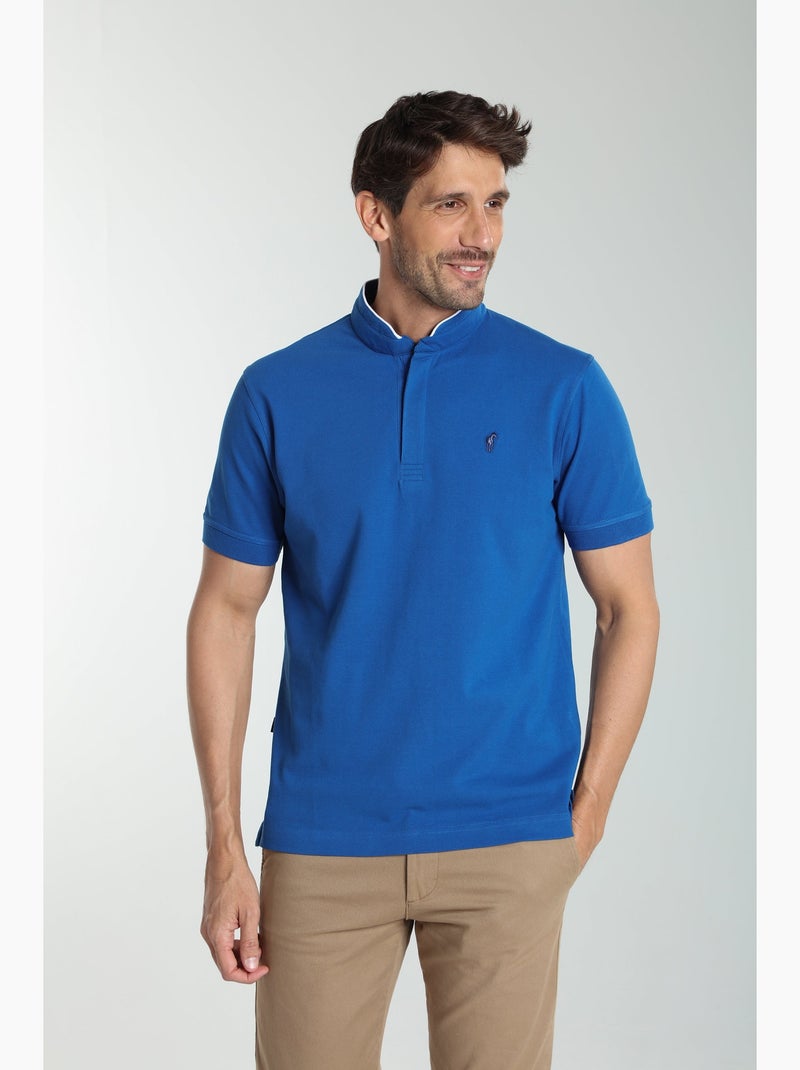 Gentleman Farmer - Polo manches courtes en coton PENH Bleu - Kiabi