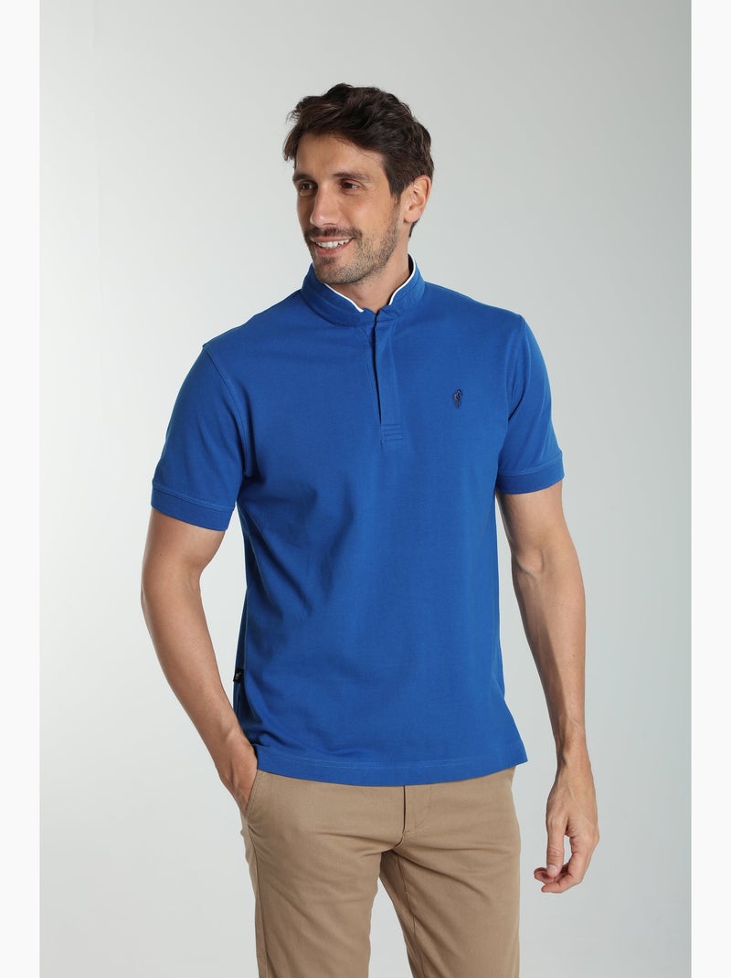 Gentleman Farmer - Polo manches courtes en coton PENH Bleu - Kiabi