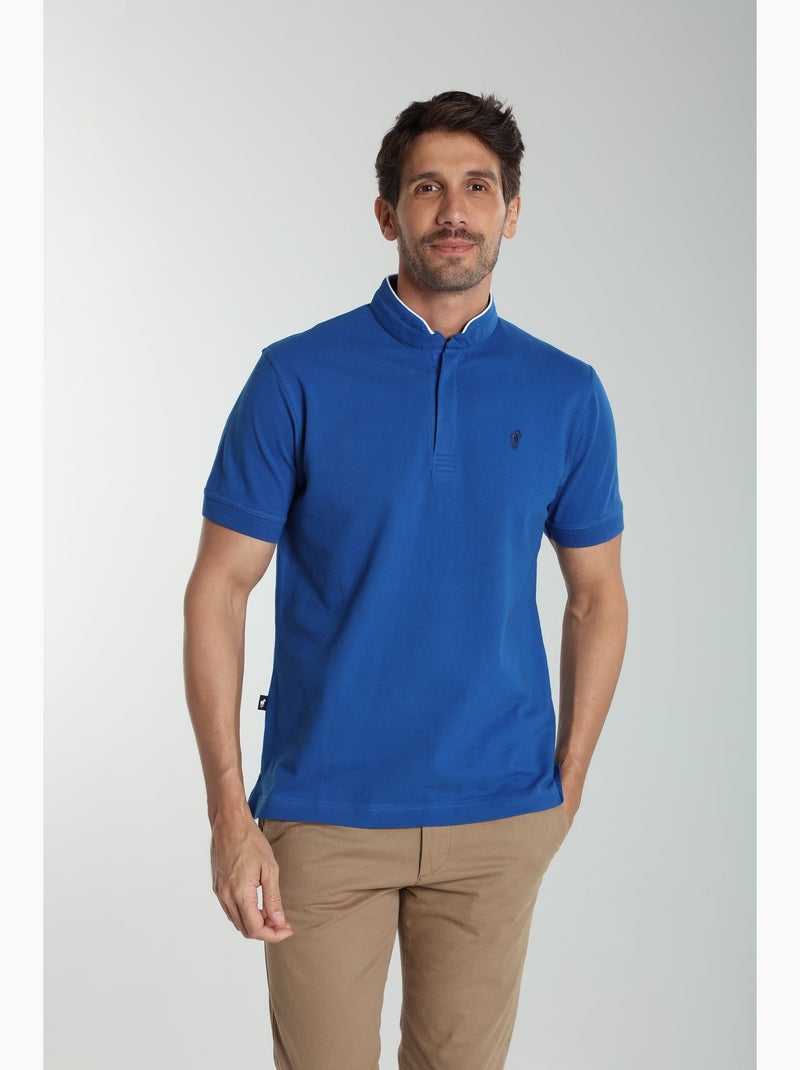 Gentleman Farmer - Polo manches courtes en coton PENH Bleu - Kiabi