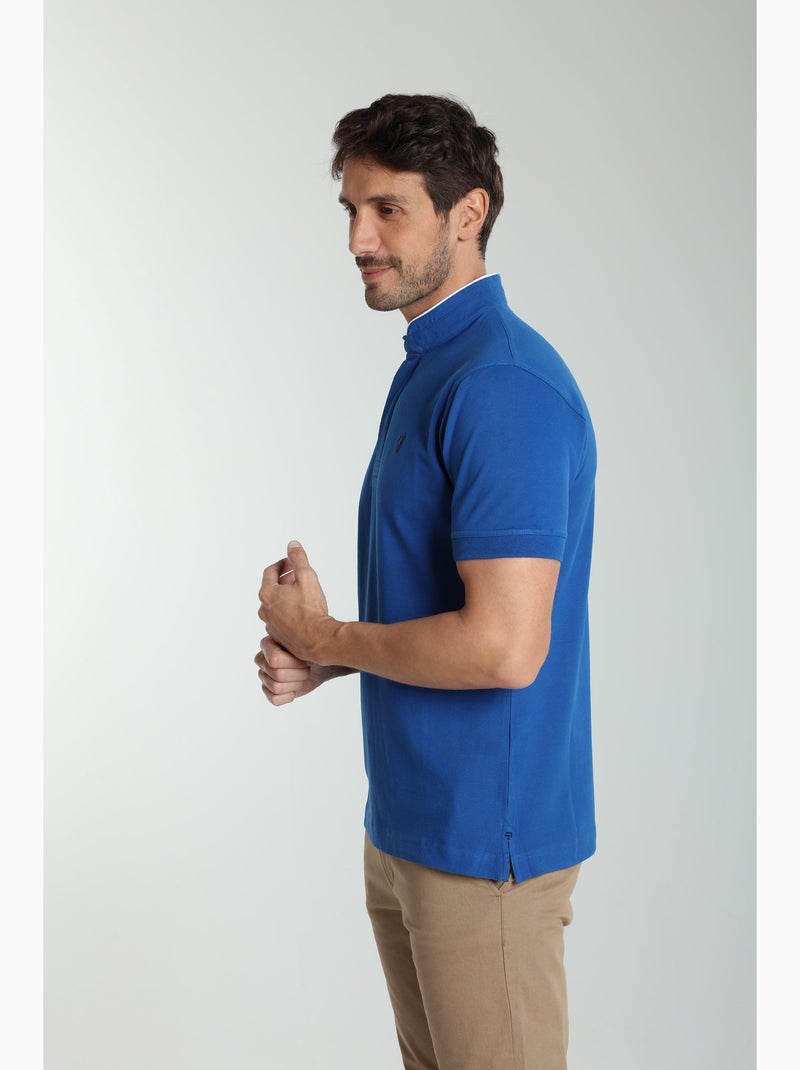 Gentleman Farmer - Polo manches courtes en coton PENH Bleu - Kiabi