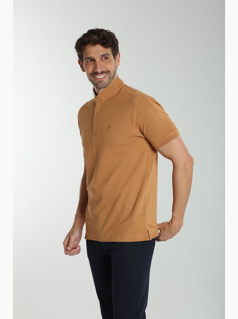 Gentleman Farmer - Polo manches courtes en coton PENH Marron - Kiabi