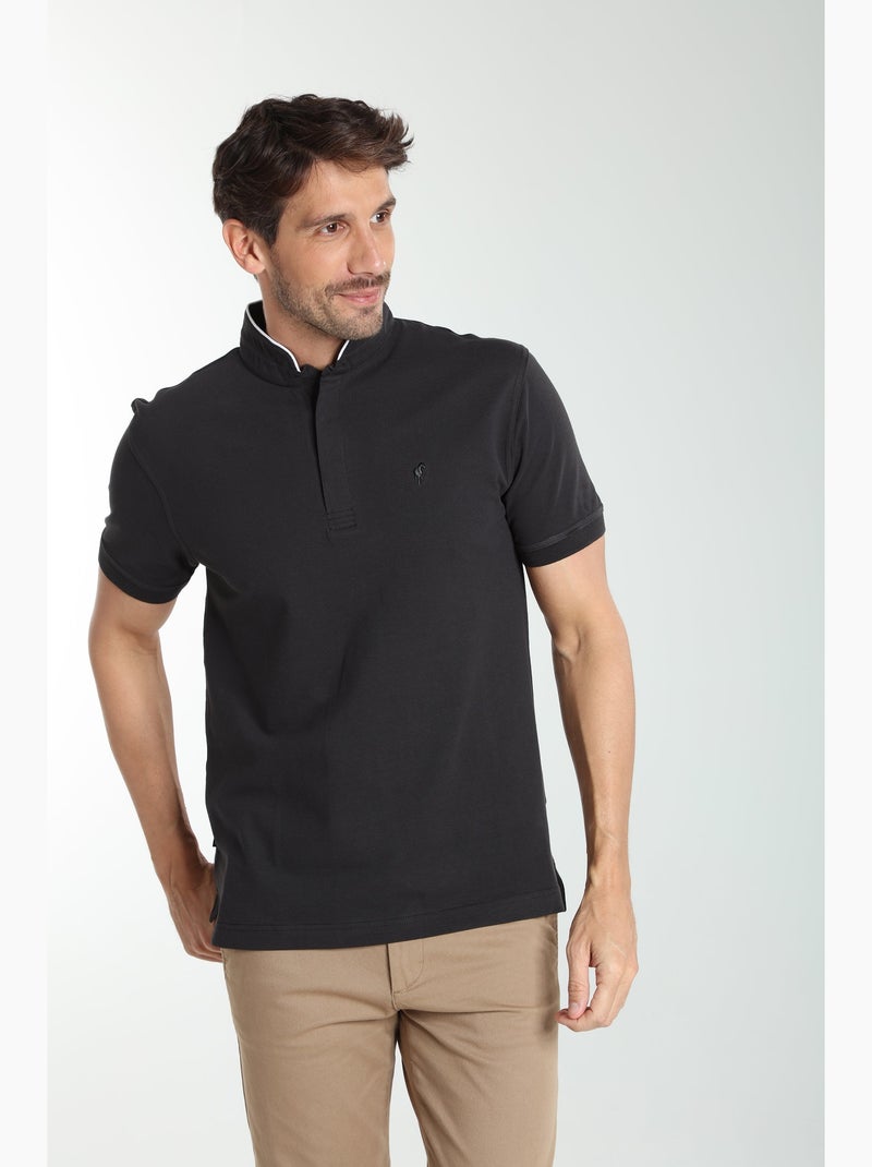 Gentleman Farmer - Polo manches courtes en coton PENH Noir - Kiabi